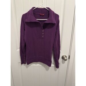 Esprit Vintage Women's Cowl Neck Pullover Sweater Purple Size Medium